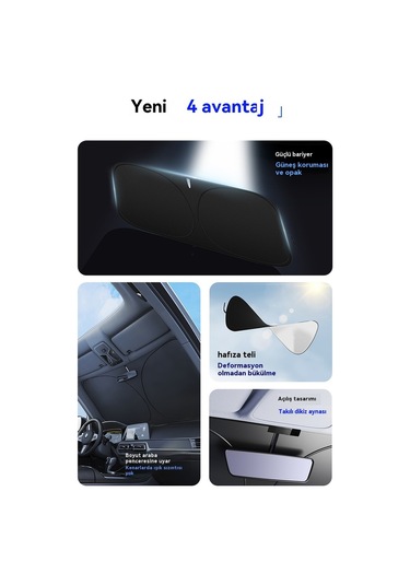 Araç Ön Cam Isı Yalıtımı Ve Güneş Koruması-ön Blok - Renkli Küçük Çocuk 140 70cm