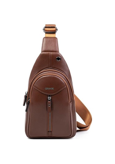 Grande Erkek Hakiki Deri Bodybag Çanta Taba 4270 Taba