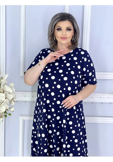 Adenashop Günlük Büyük Kıyafet A-kesim Elbise 445402452