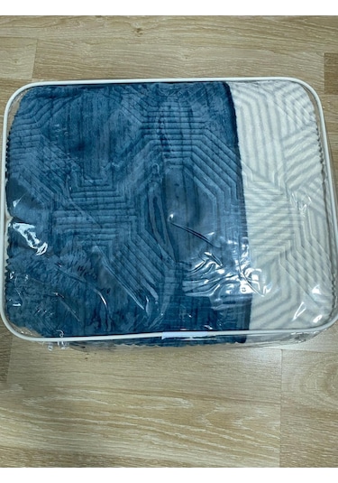 Aksu Tek Kişilik Battaniye Çantali Mavi