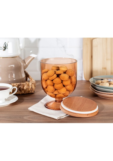 Madame Coco Marion Ahşap Kapaklı Saklama Kabı 1600ml 1ksakl0437