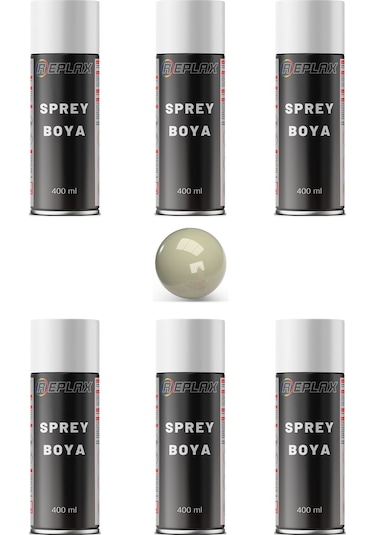 6 Adet Ral 7032 Çakıl Gri Sprey Boya 400 Ml.