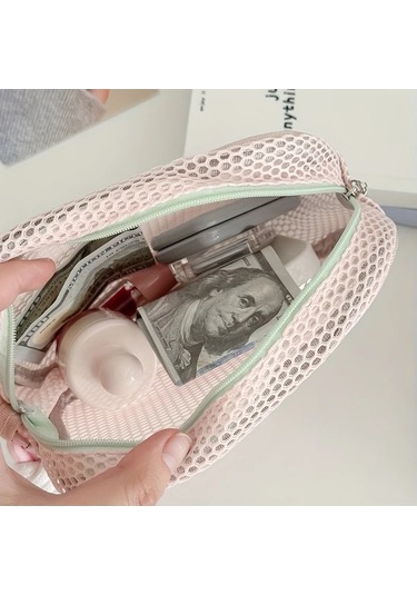 Elmpaly Tofu Blok File Çanta Bilek Kayışlı Büyük Kapasiteli Pastel Renkli Bozukluk Cüzdanı