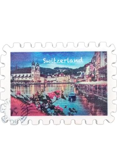 İsviçre Temalı Pul Magnet
