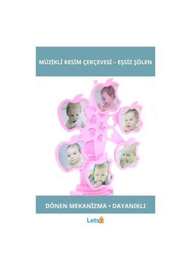 Dönen Müzikli Resim Çerçevesi Eşsiz Tasarım Dekoratif Hediye