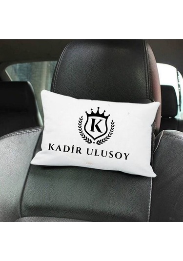Kişiye Özel İsim Ve Harf Tasarımlı Araç Yastık Kılıfı Şık Ve Kişisel Otomobil Aksesuarı Çok Renkli