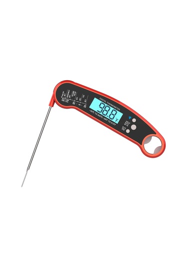 Springsun Anında Okunan Et Termometresi Dijital Gıda Termometresi Arka Aydınlatmalı Şişe Açacağı Katlanabilir Prob Su Geçirmez