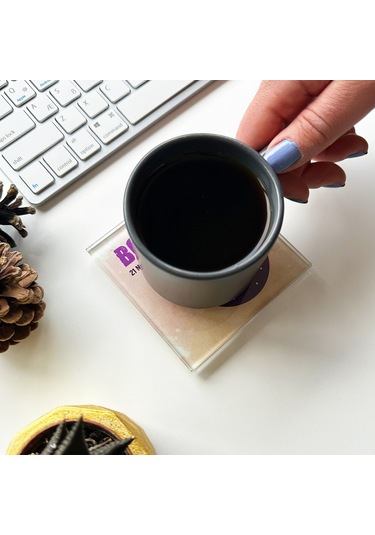 Decorita Cam Bardak Altlığı Burçlar - Boğa Burcu 4'lü Takım 10 CM x 1 Çok Renkli