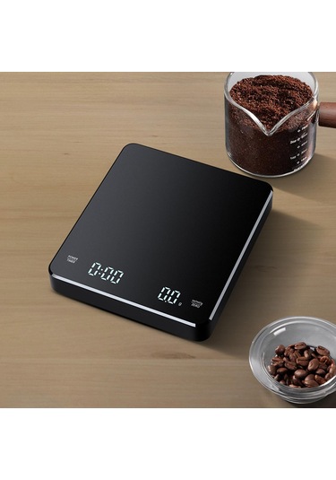 Suntek Zamanlayıcılı Kahve Terazisi Çok İşlevli Espresso Ev Siyah