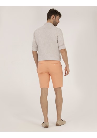 Pierre Cardin Erkek Turuncu Dokuma Şort 50264863-vr051 Turuncu