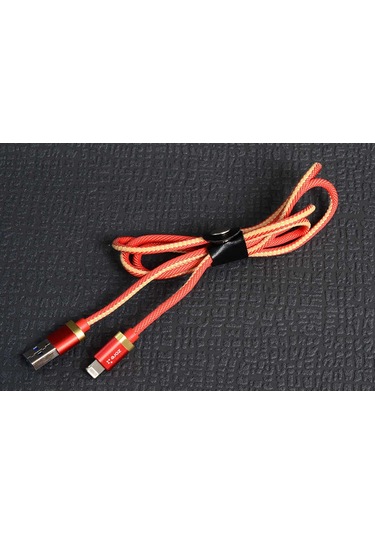 Mobilefix Gold-kırmızı Poro Lightning Usb Kablo 1m