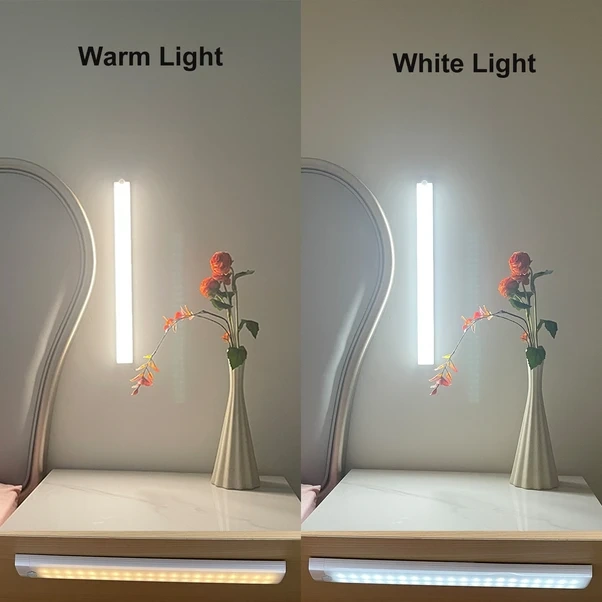 Dashanshop 3'lü Hareket Sensörlü Led Dolap Lambası Seti - Sıcak Beyaz Işık, Manyetik Usb Şarjlı Sıcak Işık