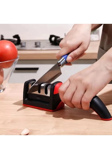 Tüm Bıçaklara Uyumlu Bıçak Bileyici 3 Açılı Elmas Seramik Tungsten Çelik Bıçakları Bileme