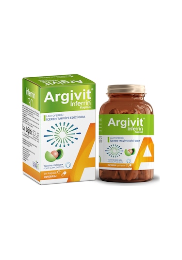 Argivit İnferrin Laktoferrin İçeren Takviye Edici Gıda 30 Kapsül