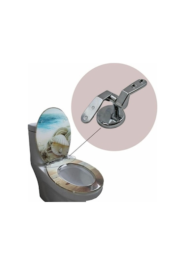 Klozet Kapağı Menteşesi, 2'li Paket Çinko Alaşımlı Bağlantı Parçalı Yedek Klozet Kapağı Menteşeleri