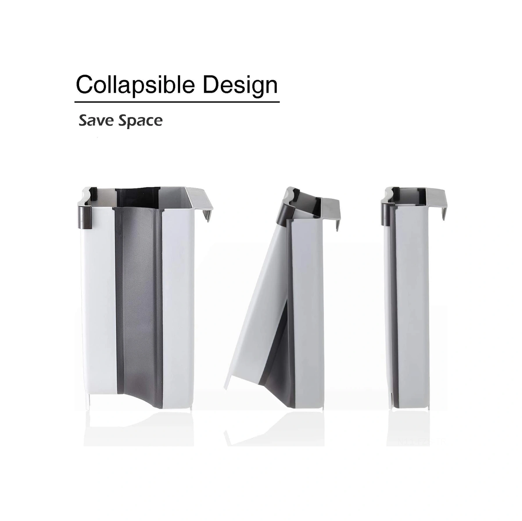 Fosenze Küçük Boy 8l Beyaz Duvarlı Katlanabilir Mutfak Çöp Kutusu - Pp+tpr Malzeme, Kuru-ıslak Sınıflandırma, Zırhlı Taşıma Kapasitesi