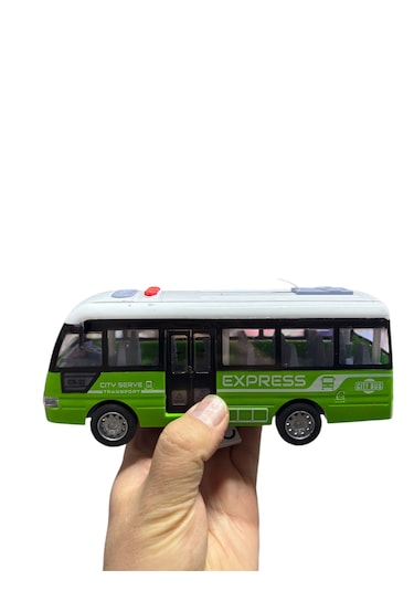 Yeşil Mini Ekspres Otobüs Oyuncağı Açık Yeşil