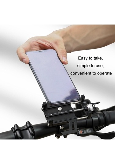 Ebitda Alüminyum Motosiklet Bisiklet Telefon Tutucu, Mavi, Navigasyon Destekli, Çap 22-32mm Mavi