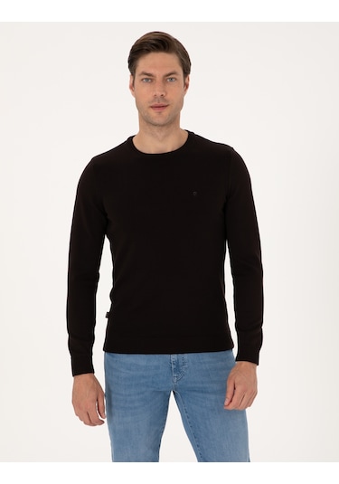 Pierre Cardin Erkek Koyu Kahverengi Kazak /triko 50315509-vr084 Koyu Kahverengi