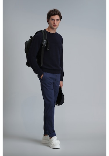 Lufian Tom Smart Erkek Chino Pantolon Slim Fit Lacivert Lacivert 111190313100200 Lacivert