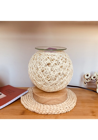 Aurora Cam 3d Cam Rattan Top Aromaterapi Lambasımavi Mavi