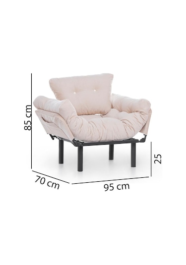 Pafu Nitta Tekli Kanepe - Krem