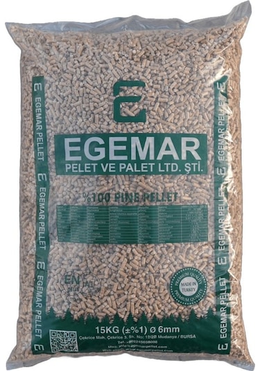Doğal Çam Peleti 6 Mm 15 Kg