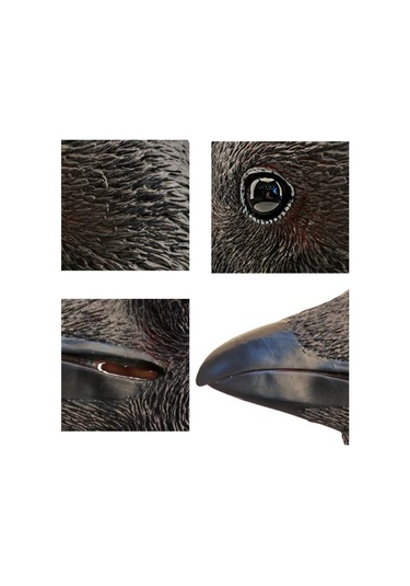 Qianfan Karga Maskesi Kuş Siyah Hayvan Lateks Tam Kafa Gerçekçi