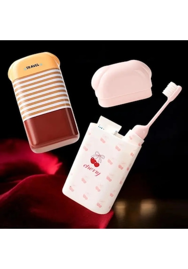 Yuqing Hua 2-ın-1 Seyahat Diş Fırçası Seti Katlanabilir