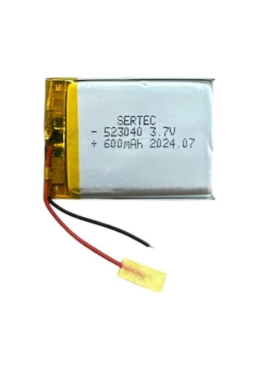 523040 3.7v 600 Mah Li-polymer Pil Devreli/1.5a