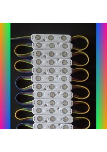 10 Adet Rgb 1,5w Modül Led Çok Renkli Takoz Led