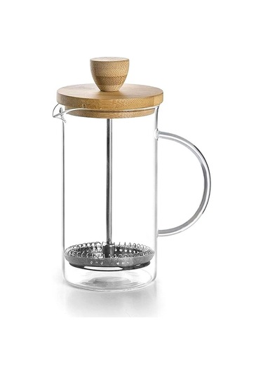 The Mia Bambu Kapaklı French Press 350 Ml Cam0327 Renkli