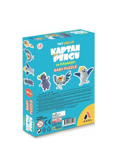 Adel Trt Çocuk Kaptan Pengu Baby Puzzle