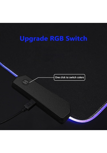 Ruicoo Rgb Aydınlatmalı Geniş Oyun Mouse Pad - 14 Işık Modu, Usb Güç, Kaymaz Taban