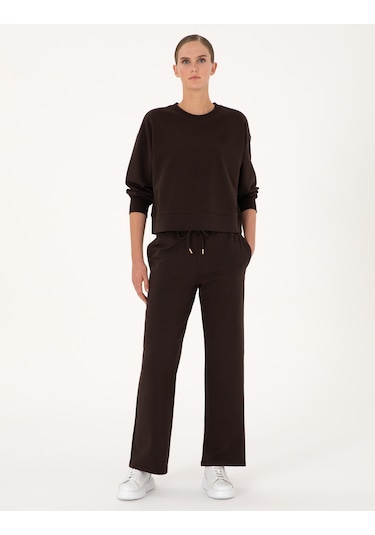 Pierre Cardin Kadın Kahverengi Sweatshirt 50314963-vr029 Kahverengi