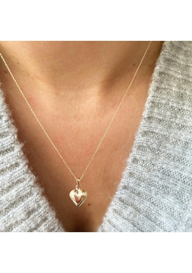 Simurg Jewellery 14 Ayar Altın Bayan Kalp Kolye