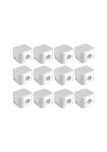 Willowhaven Türkçe Ofis Masaüstü Kablo Organizatörü - 12 Adet Beyaz Manyetik Kabloluk Toplayıcı