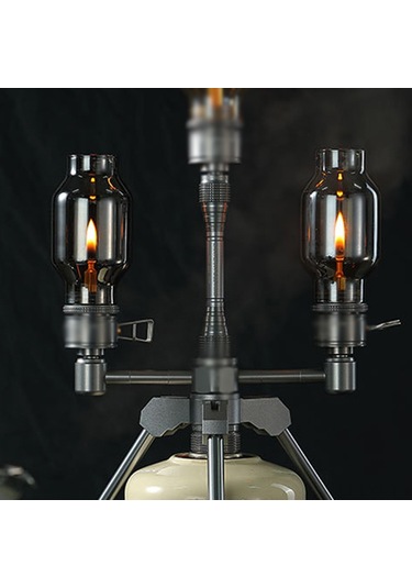 Youtek Campıngmoon Keman C Serisi Krem Renkli Cam Abajur, Isı Dayanıklı, Outdoor Kamp Ve Ev İçin Romantik Aydınlatma, 2mm Kalınlık Haki