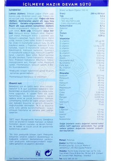Aptamil 3 Devam Sütü 900 G 4 Adet