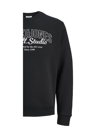 Jack & Jones Jjmakoto Siyah Erkek Sweatshirt 12278601 Siyah
