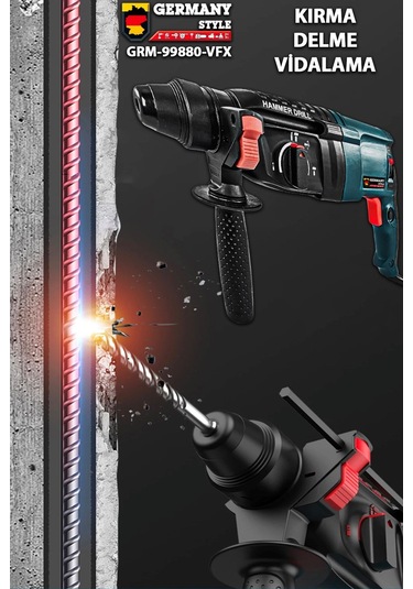 Germany Style Grm-99880vfx Kırıcı Delici 2-28mm E-power Çelik Şan