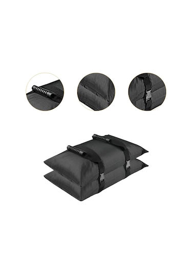 Dolıty 2 Adet Şemsiye Ağırlığı Kum 25.59-inç-x-10.24-inç Siyah