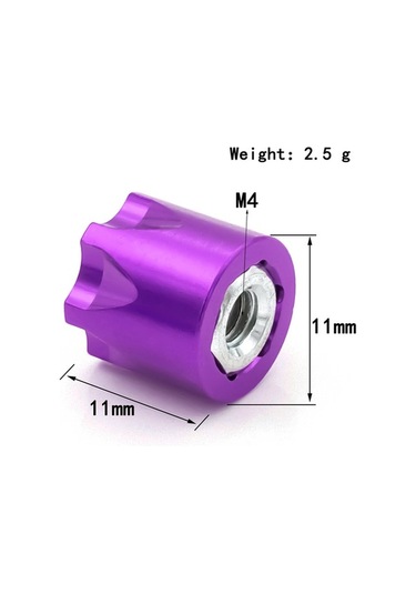 Ebitda 4 Adet Alüminyum Jant Kapağı - Renk: Siyah, Trax4, Scx10, Redcat Gen8 İçin M4 Somunlu