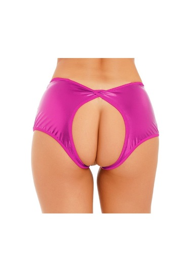 Fantezi Pembe Özel Bölgeleri Açık Parlak Külot Bc0047