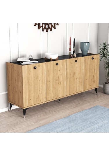 Moxenmobilya Moxen Mk2 Mira Konsol Sepet-Bendir/Mermer Desenli