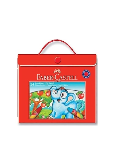 Faber-castell Plastik Çantalı Tutuculu Pastel Boya 24 Renk Çok Renkli