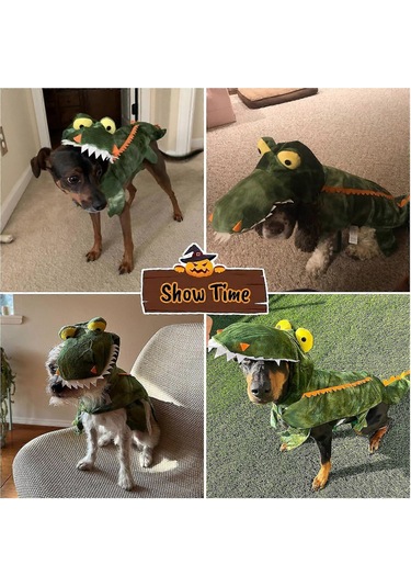 Alligator Dog Costume Hoodie - Halloween Cosplay For Dogs