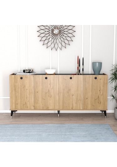 Moxenmobilya Moxen Mk2 Mira Konsol Sepet-Bendir/Mermer Desenli