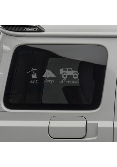Eat Sleep Offroad Sticker - 4x4 Sticker - 20cmx7cm - Gri