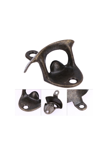 2 Adet Vintage Şişe Açıcı Duvara Monte Şarap Birası Açıcı Antika Bronz Diğer